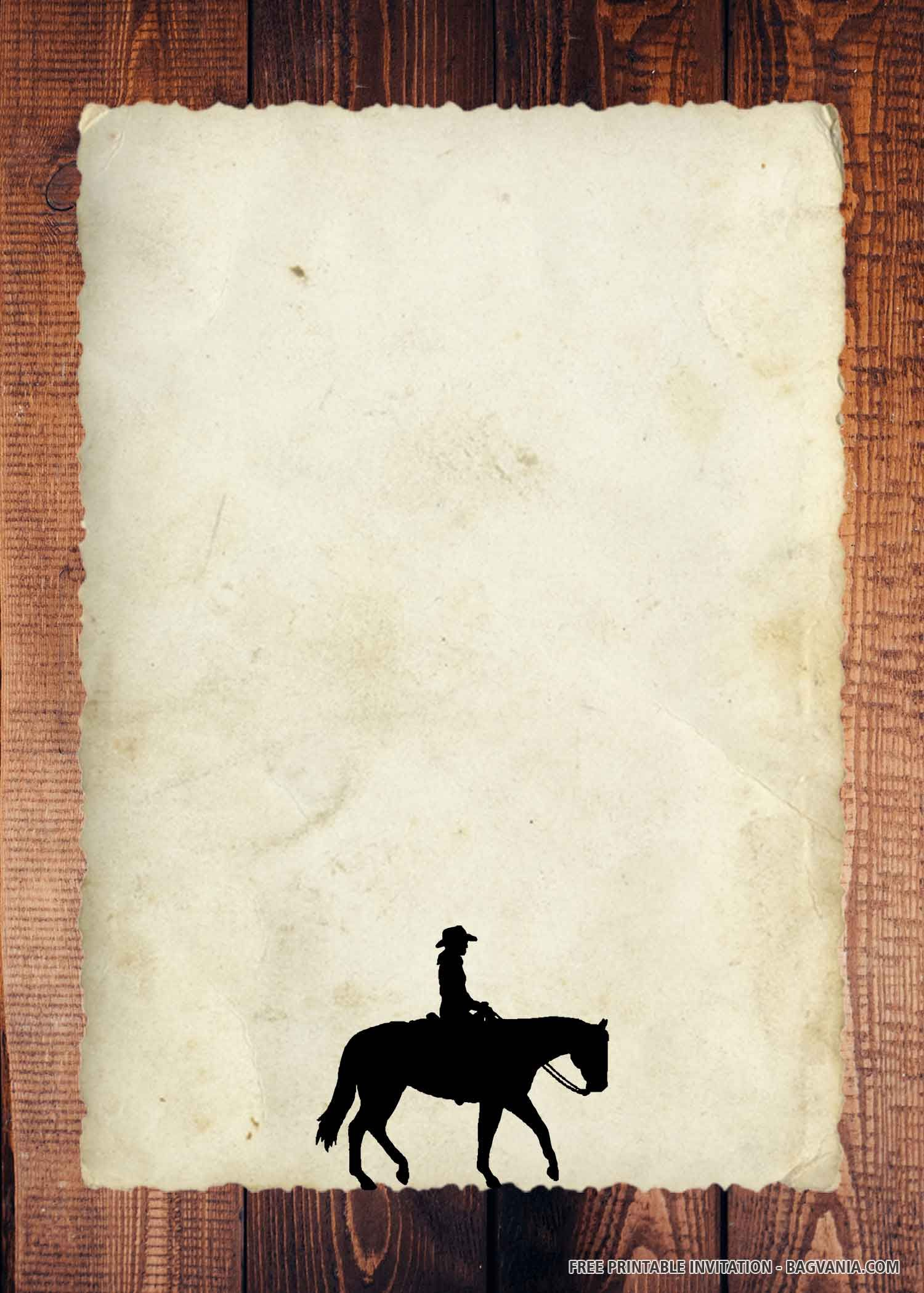 Free Printable) – Cowboy Birthday Invitation Templates | Cowboy within Free Printable Cowboy Birthday Cards