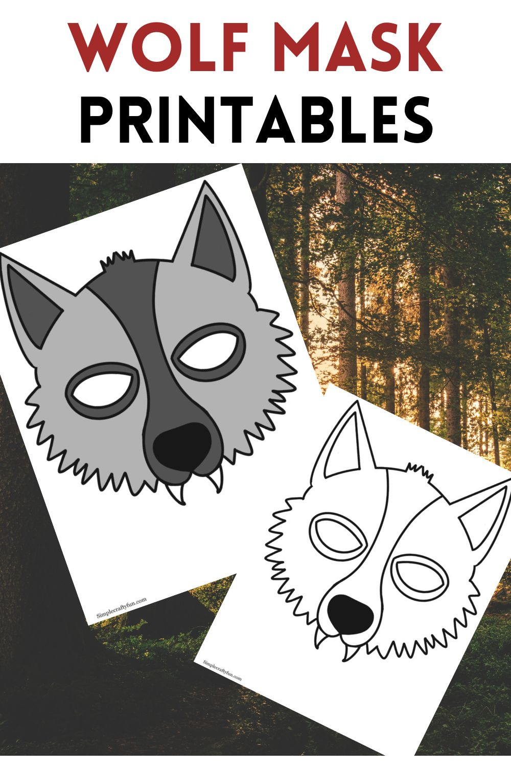 Free Printable Craft Wolf Mask Template For Kids - for Free Printable Wolf Face Mask