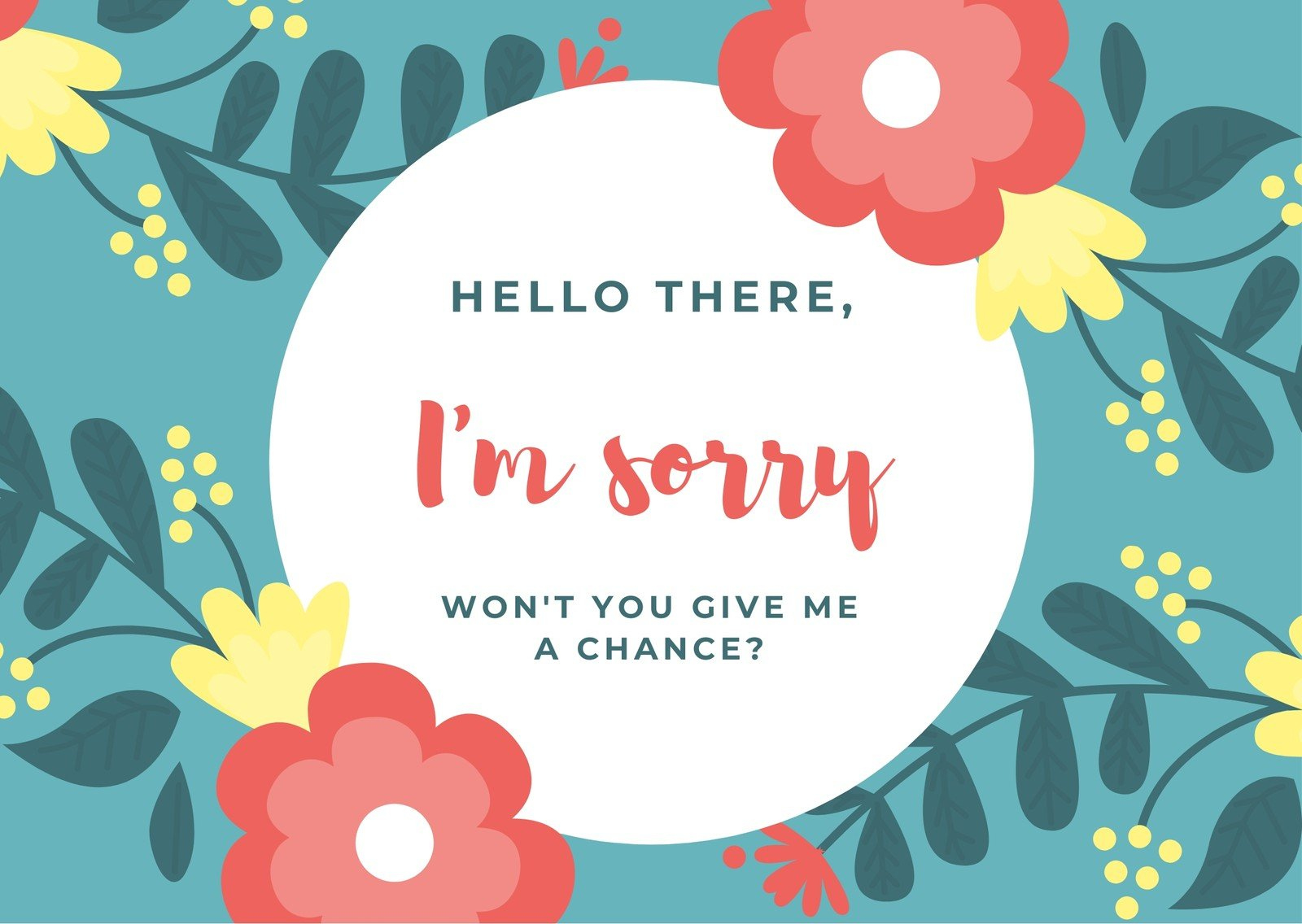 Free Printable, Customizable Apology Card Templates | Canva inside Free Printable I Am Sorry Cards