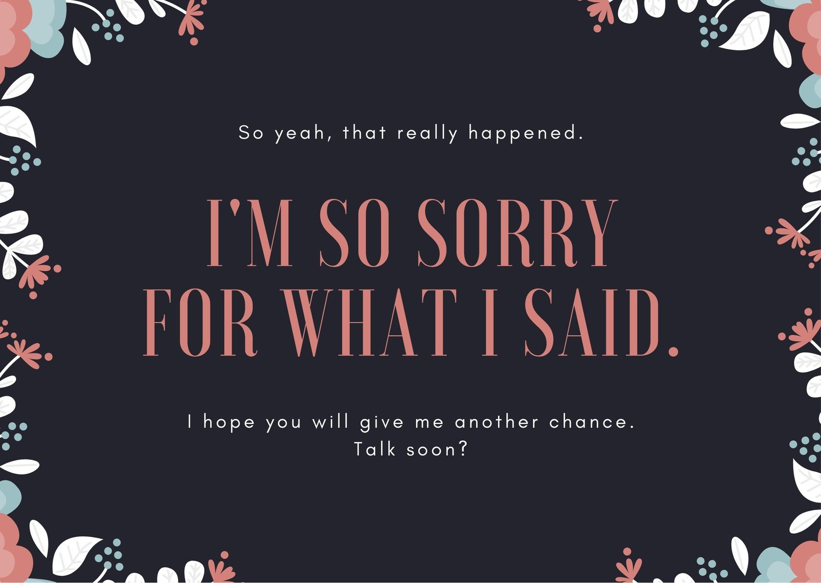 Free Printable, Customizable Apology Card Templates | Canva pertaining to Free Printable I Am Sorry Cards