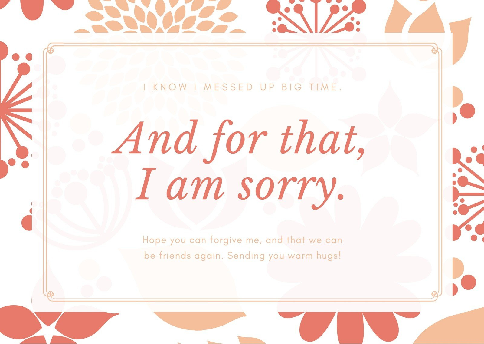 Free Printable, Customizable Apology Card Templates | Canva within Free Printable I Am Sorry Cards