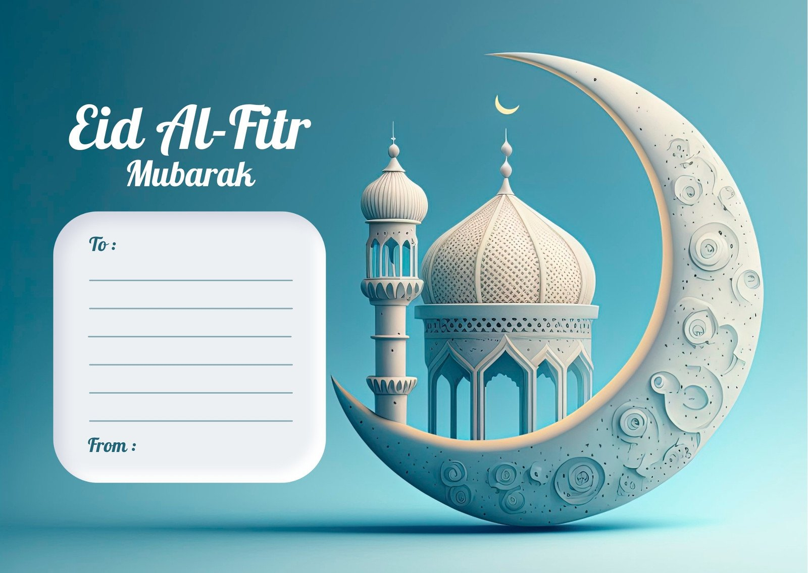 Free Printable, Customizable Eid Al-Fitr Card Templates | Canva for Eid Cards Free Printable