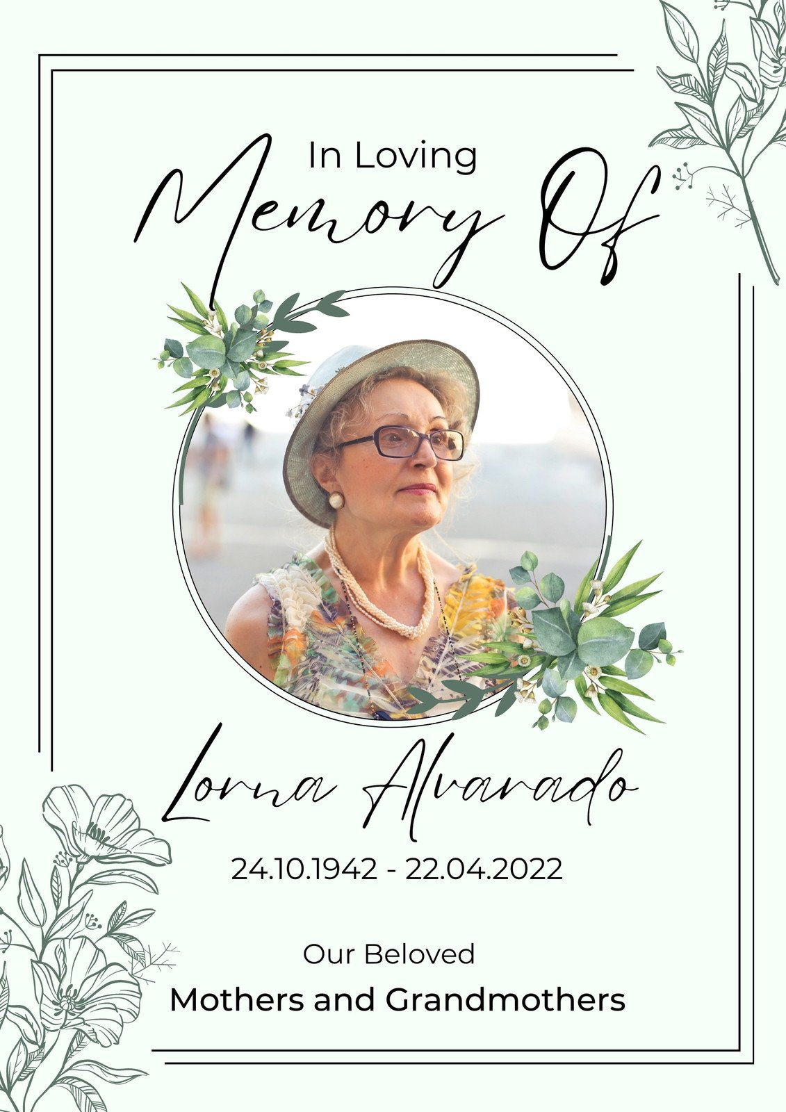 Free Printable, Customizable Funeral Program Templates | Canva for Free Printable Funeral Program Template