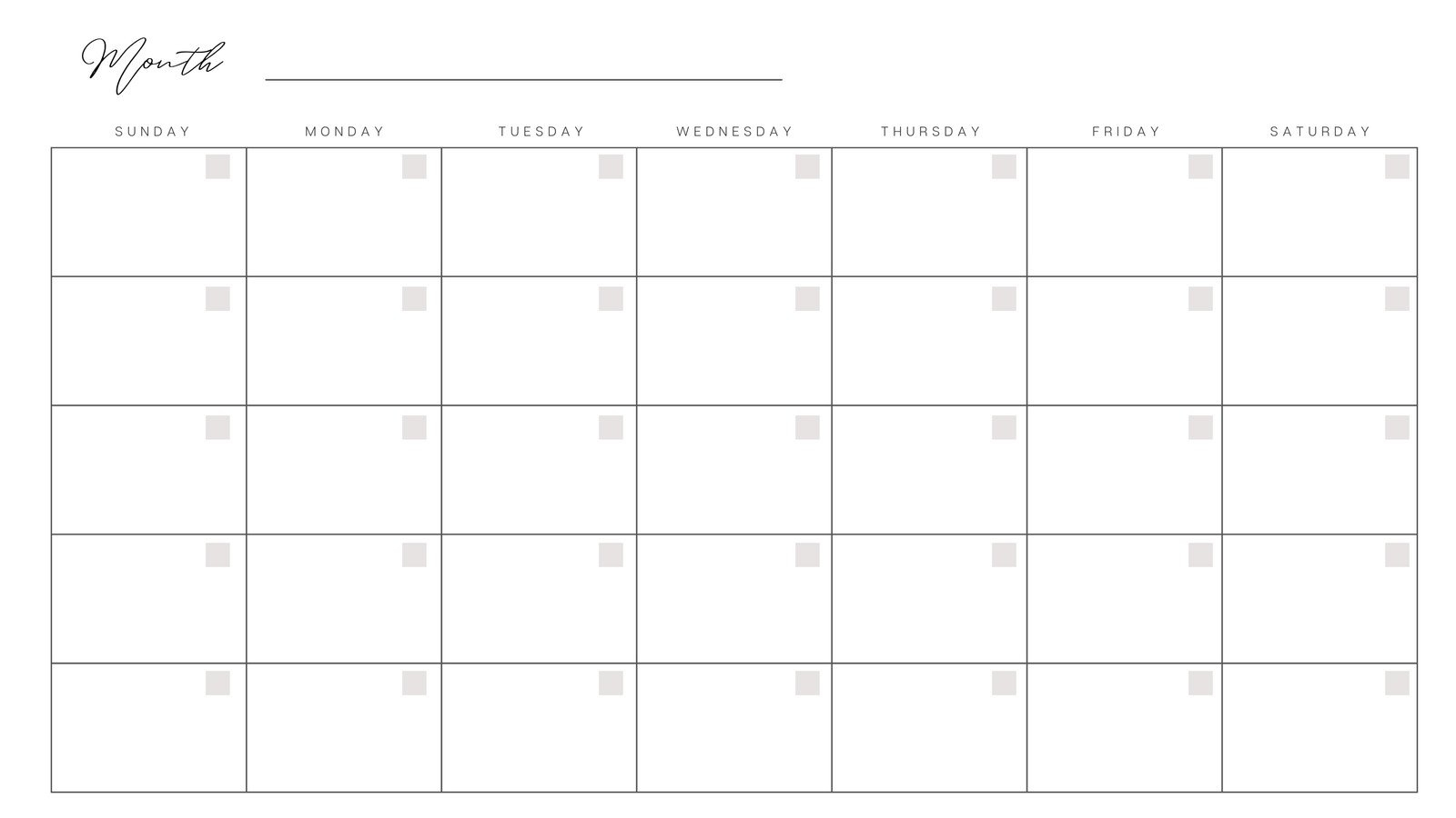 Free, Printable, Customizable Monthly Calendar Templates | Canva regarding Free Printable Monthly Planner