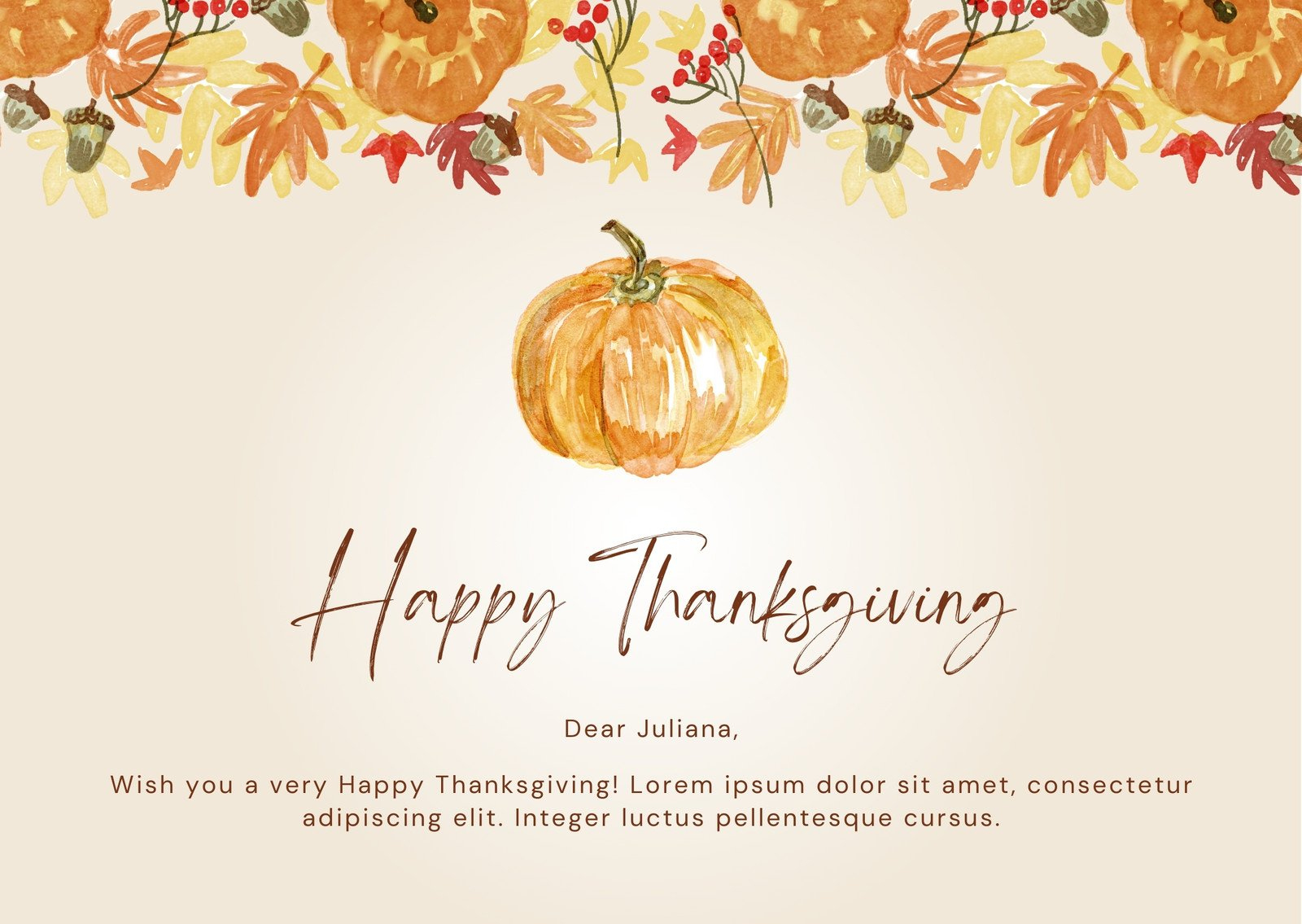 Free Printable, Customizable Thanksgiving Card Templates | Canva within Free Printable Thanksgiving Cards