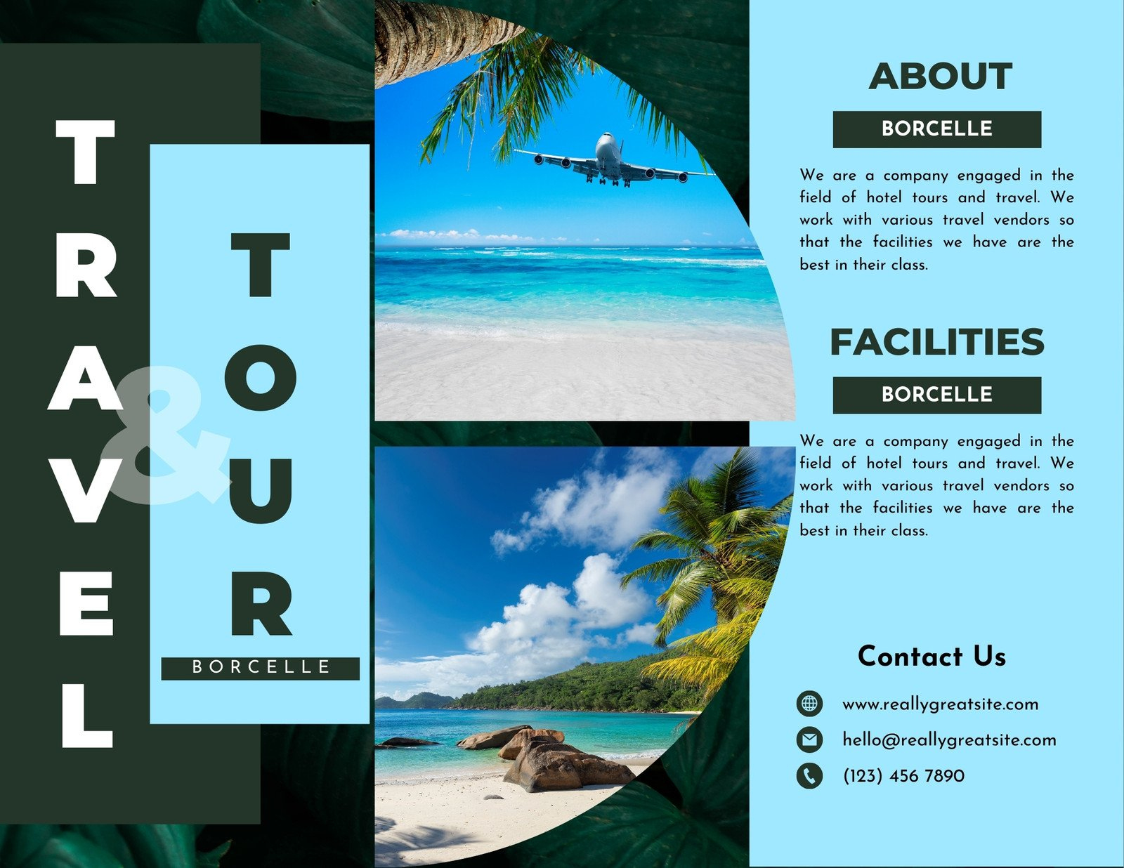 Free, Printable, Customizable Travel Brochure Templates | Canva regarding Free Printable Travel Brochures