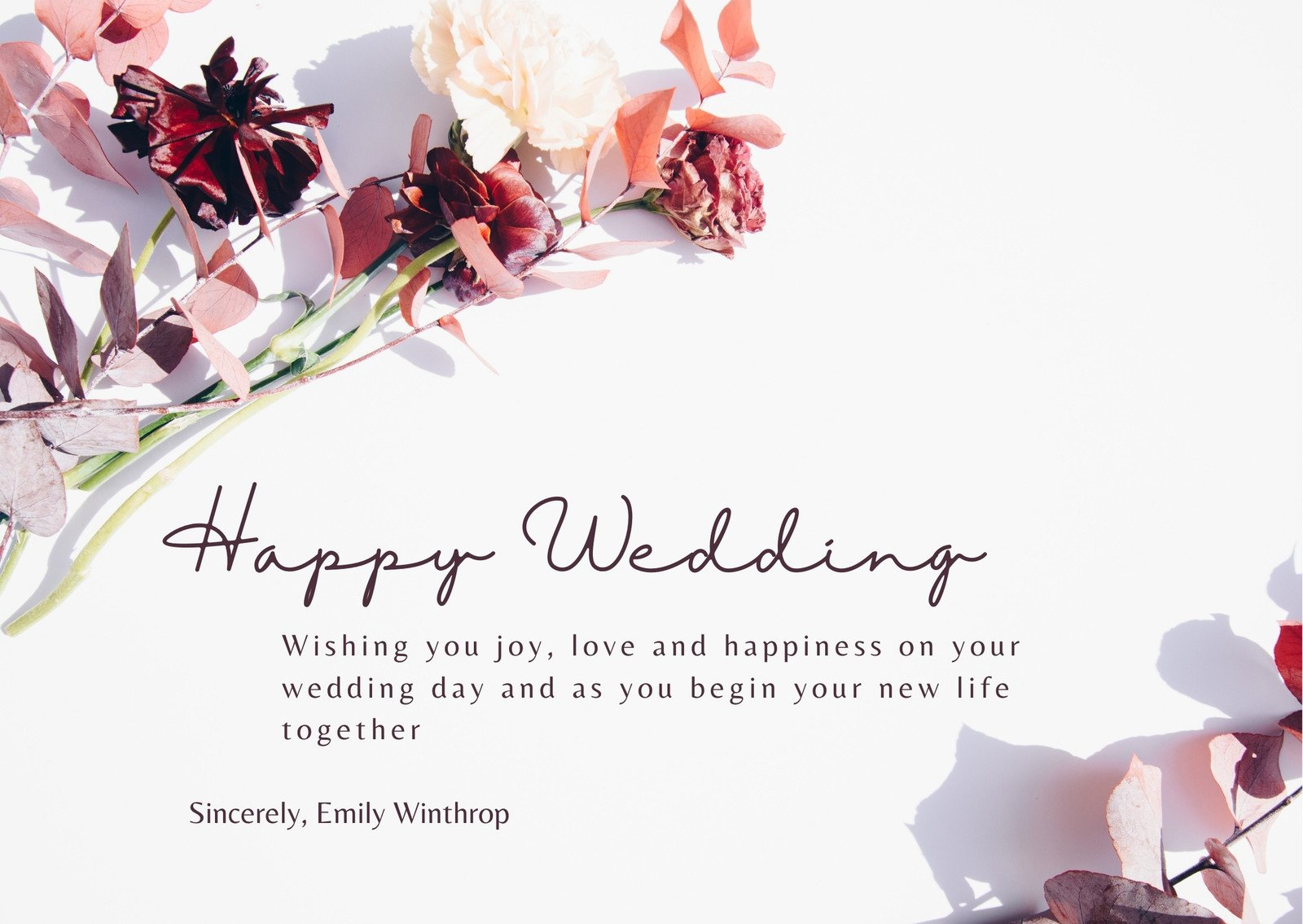 Free Printable, Customizable Wedding Card Templates | Canva for Free Printable Wedding Congratulations Greeting Cards