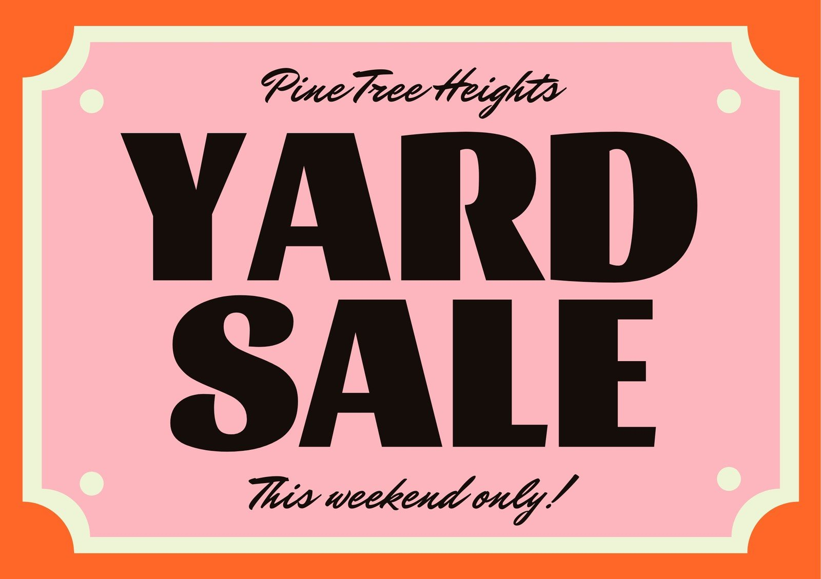 Free Printable, Customizable Yard Sale Sign Templates | Canva within Free Printable Yard Sale Signs