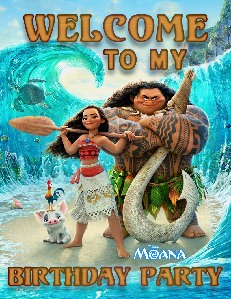 Free Printable Disney&amp;#039;S Moana Birthday Party Decorations #Moana regarding Free Printable Moana Banner