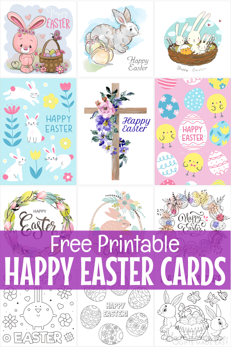 Free Printable Easter Cards &amp; Easter Card Templates To Color for Free Printable Easter Cards