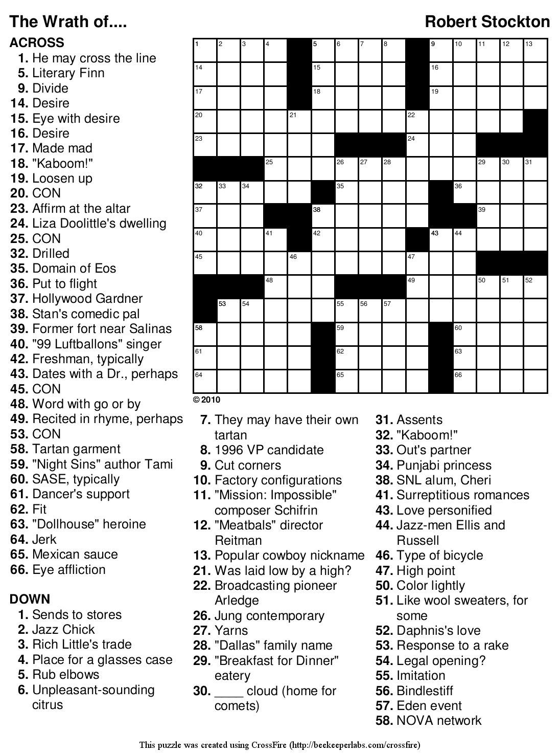 Free Printable Easy Crossword Puzzles For Beginners | Printable inside Free Printable Easy Crossword Puzzles