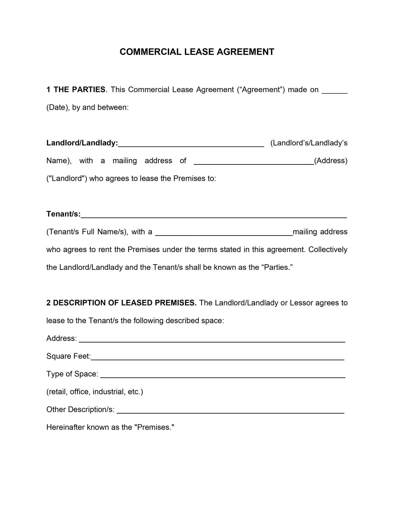 Free Printable Easy-To-Edit Contract And Agreement Templates with Free Printable Contracts