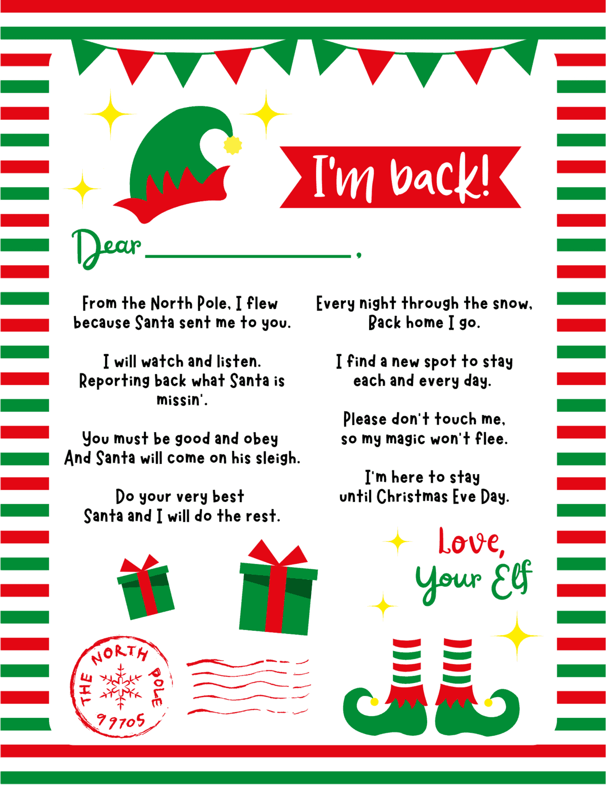 Free Printable Elf On The Shelf Arrival Letter - Prudent Penny Pincher intended for Elf On The Shelf Welcome Back Letter Free Printable