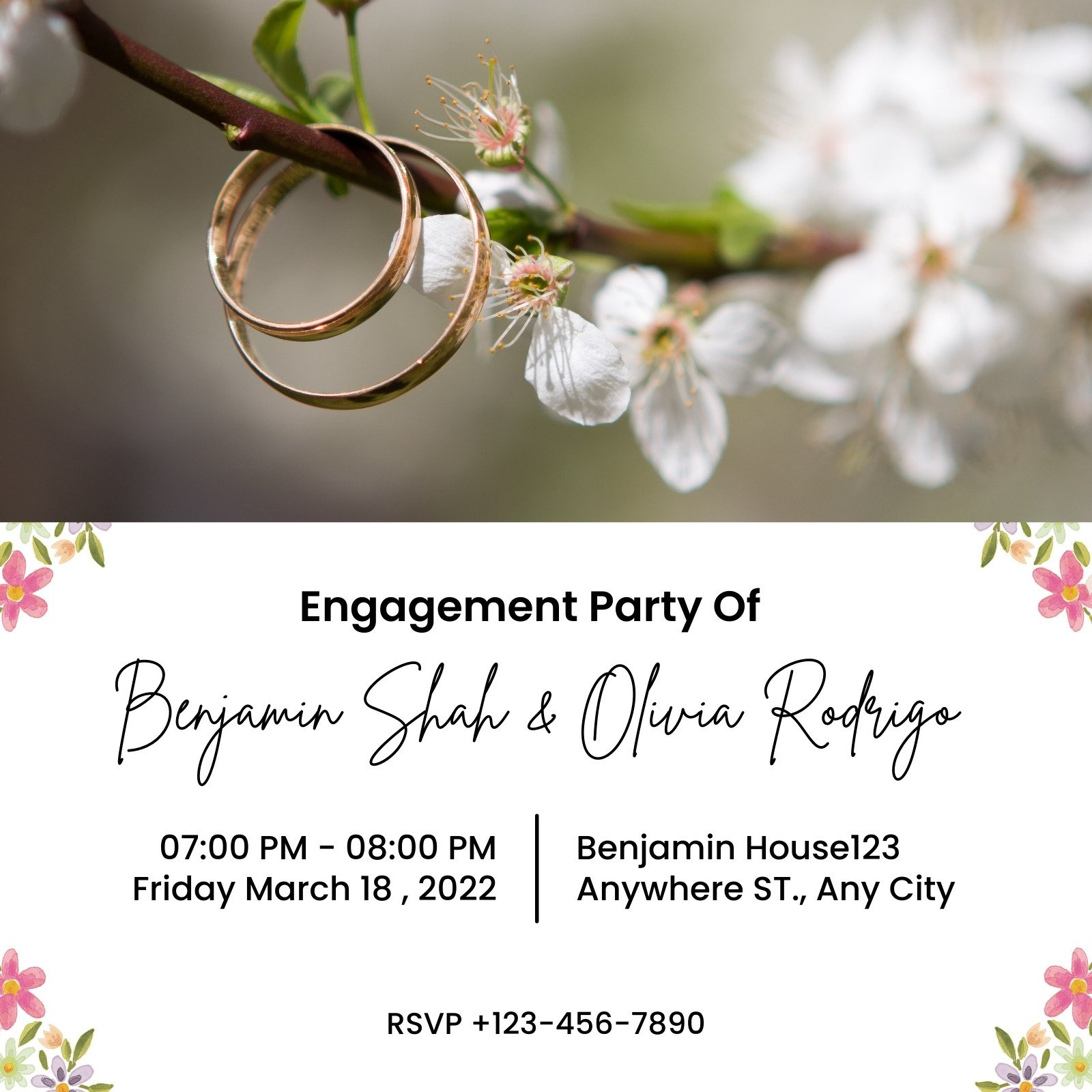 Free Printable Engagement Party Invitation Templates | Canva for Free Printable Engagement Party Invitations