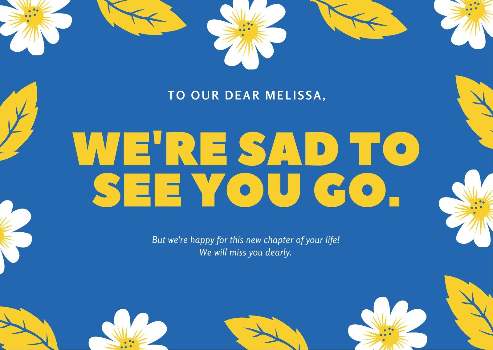 Free, Printable Farewell Card Templates To Personalize Online | Canva pertaining to Free Printable We Will Miss You Greeting Cards
