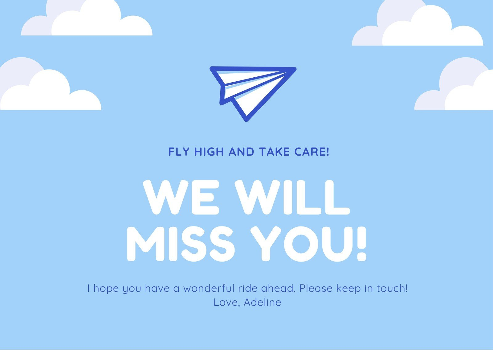 Free, Printable Farewell Card Templates To Personalize Online | Canva with Free Printable We Will Miss You Greeting Cards