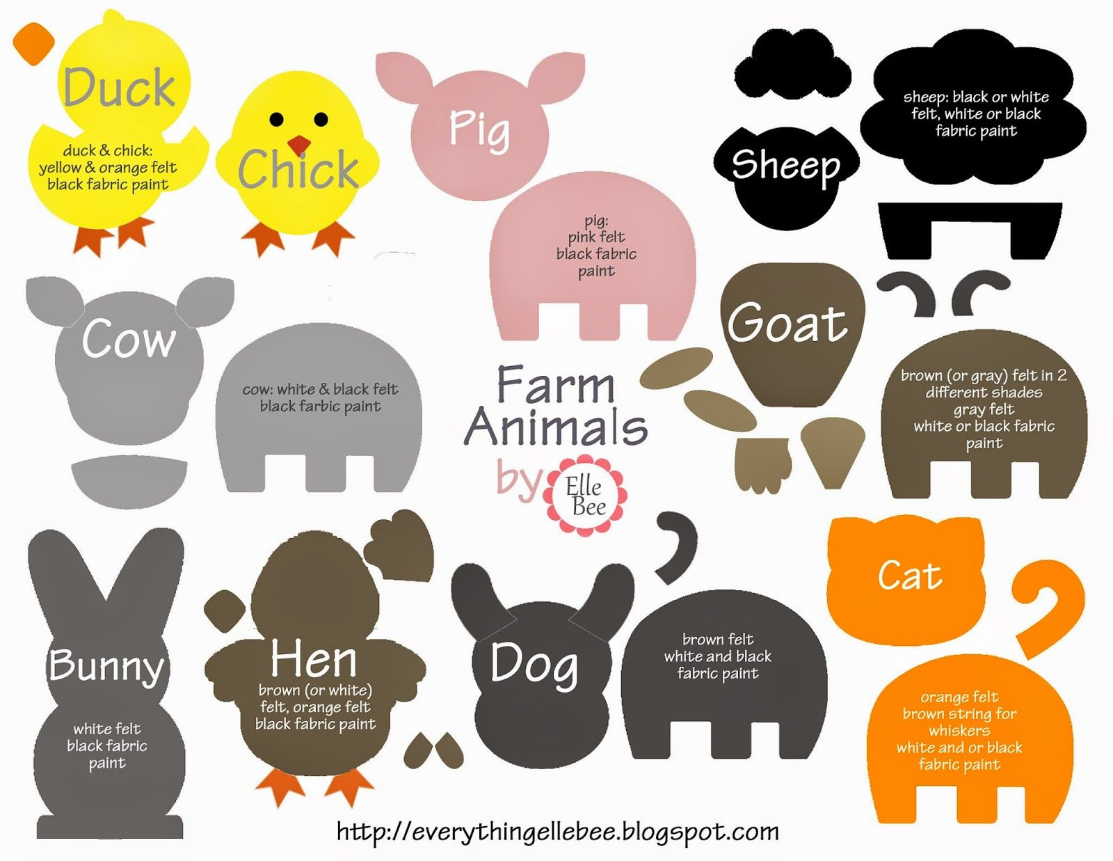 Free Printable Farm Animal Template with regard to Free Printable Farm Animal Cutouts