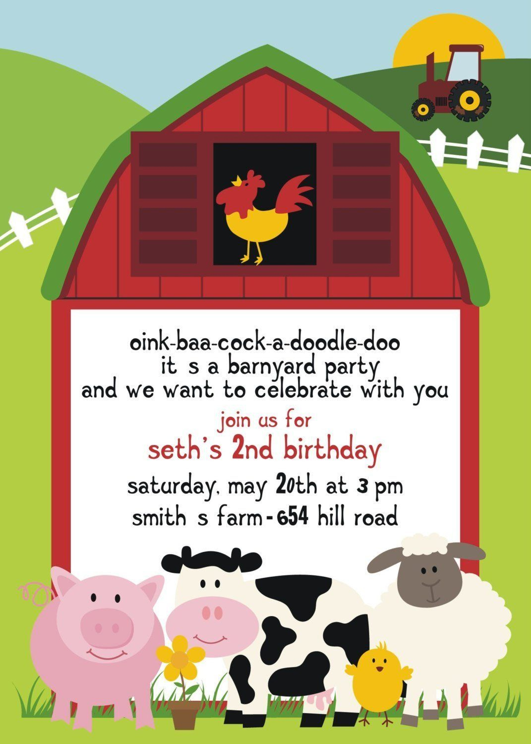 Free Printable Farm Birthday Invitations – Free Printable Farm within Free Printable Farm Birthday Invitations