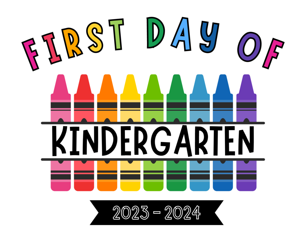 Free Printable First Day Of School Signs | Baking You Happier in First Day Of Kindergarten Free Printables