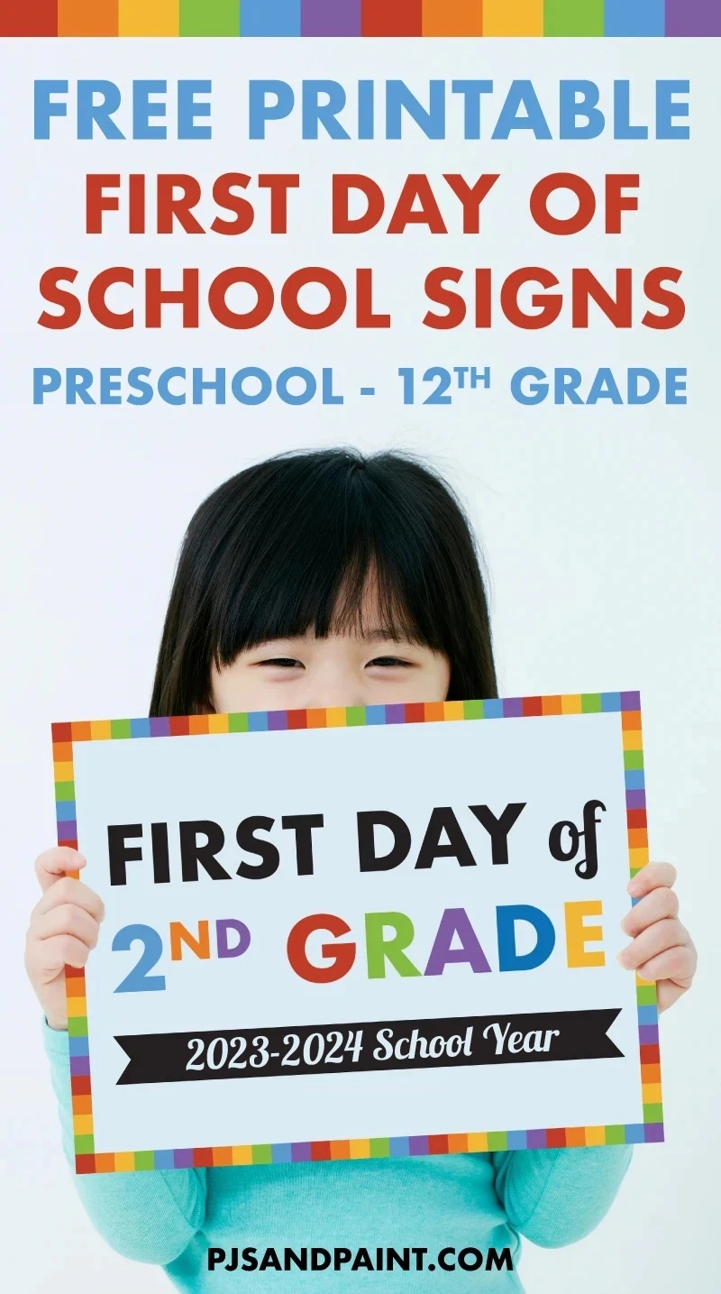 Free Printable First Day Of School Signs | Preschool - 12Th Grade pertaining to Free Printable First Day Of School Signs