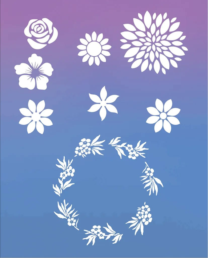 Free Printable Flower Stencil Designs And Templates with Free Printable Stencils