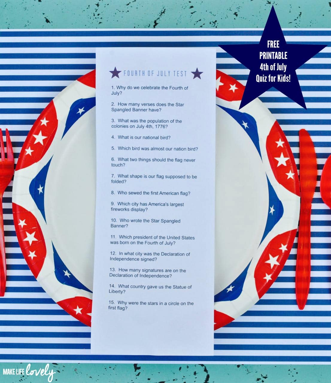 Free Printable Fourth Of July Trivia For Kids &amp;amp; Adults with regard to Free Printable 4Th Of July Trivia Questions And Answers