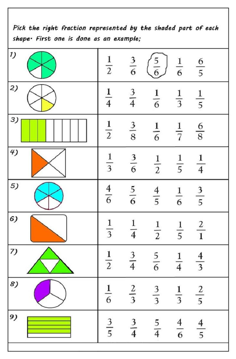 Free Printable Fractions Worksheets For 2019 | Educative Printable throughout Free Printable Fraction Worksheets