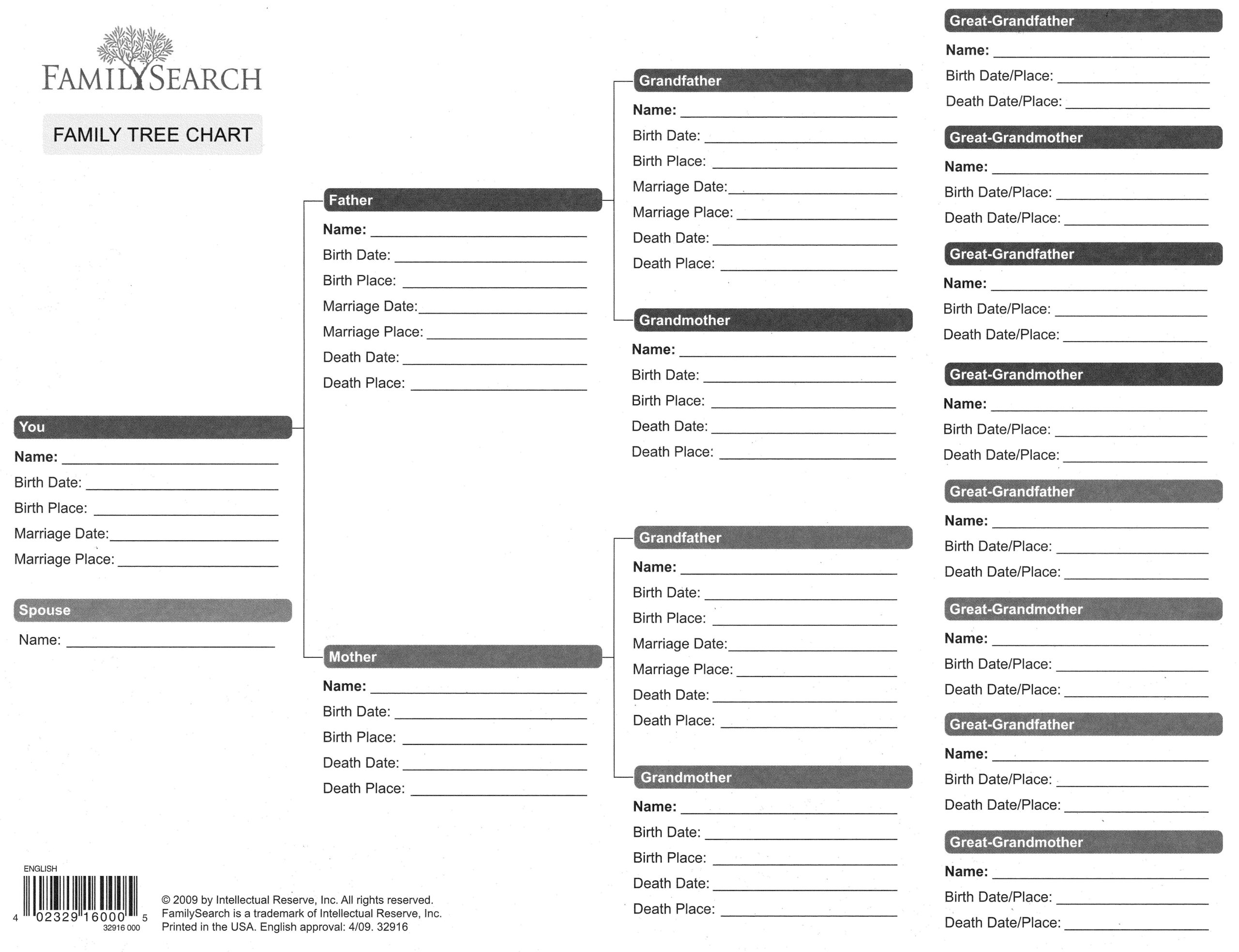 Free Printable Genealogy Forms And Charts inside Free Printable Genealogy Worksheets