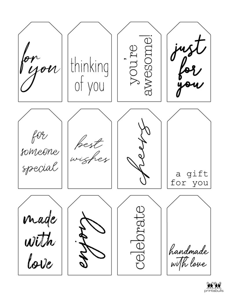 Free Printable Gift Tags - 500+ Tags | Printabulls for Free Printable Tags