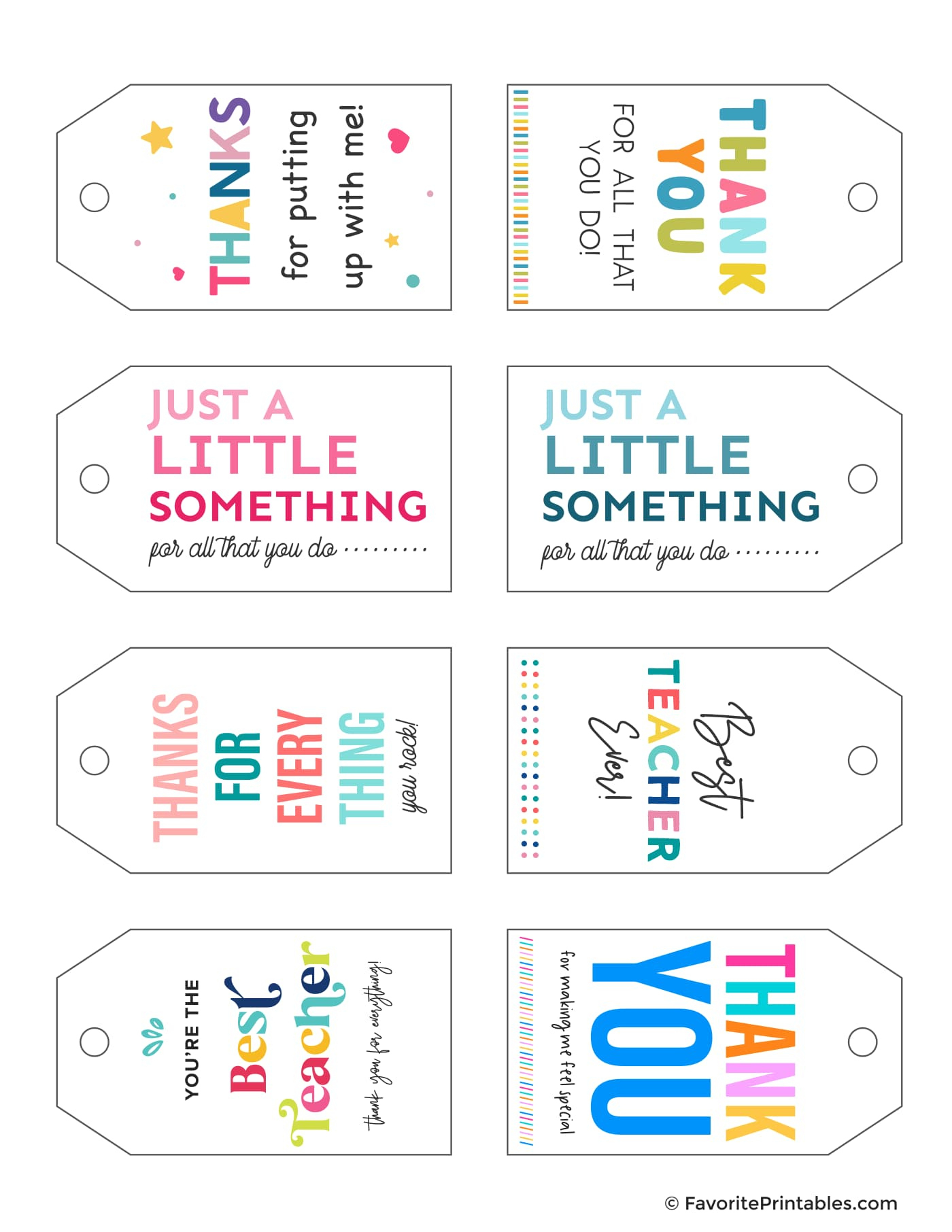 Free Printable Gift Tags For Teachers - Favorite Printables throughout Teacher Gift Tags Printable Free