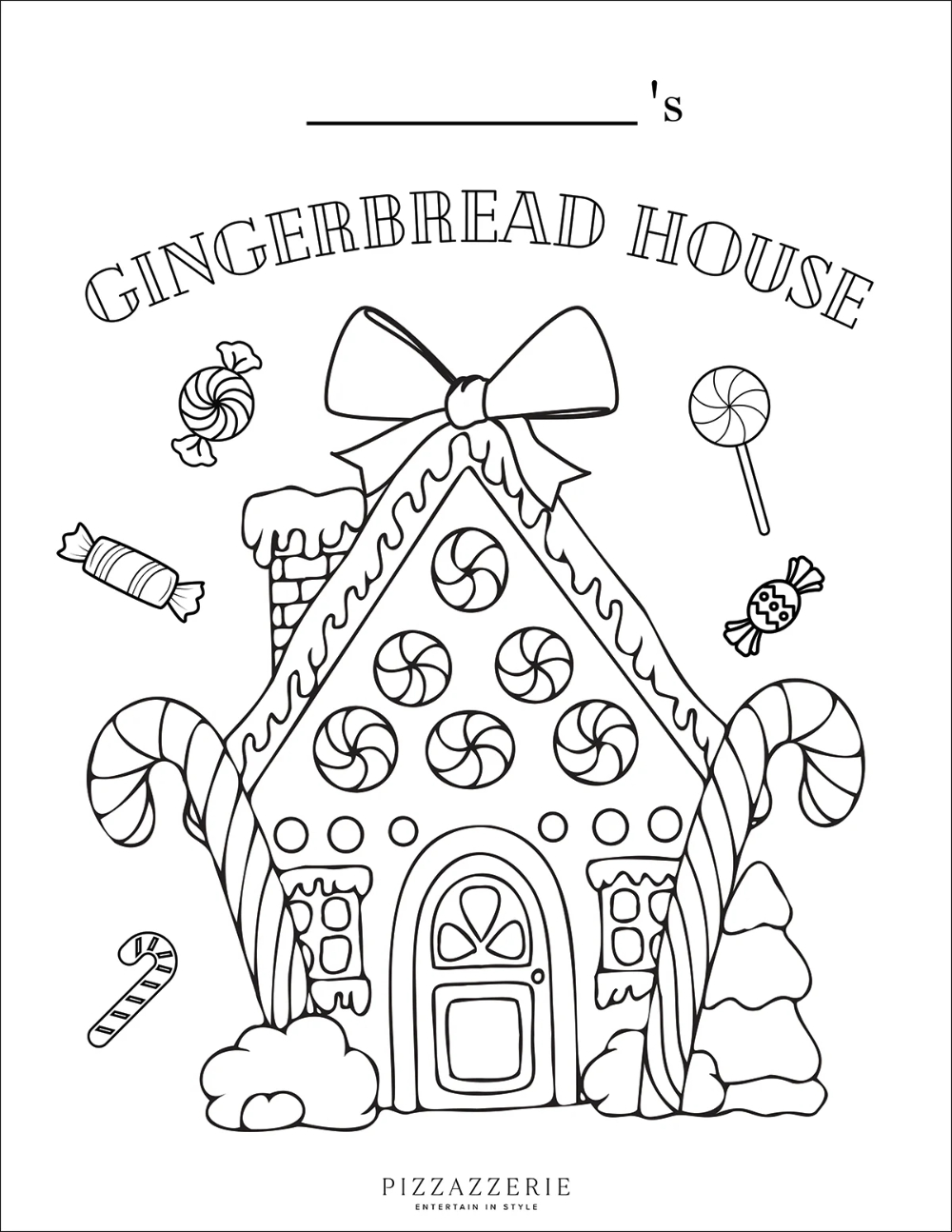 Free Printable Gingerbread House Coloring Sheets for Free Gingerbread House Printables
