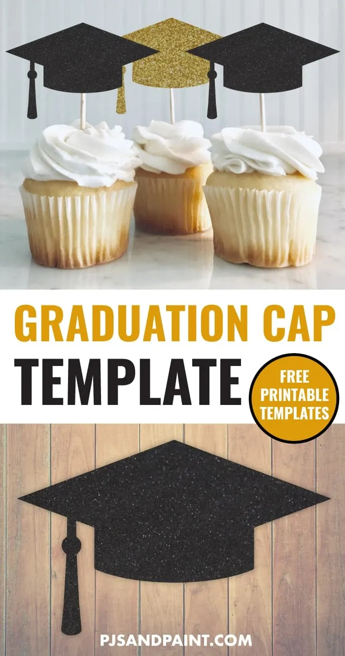 Free Printable Graduation Cap Template - 2 Sizes - Pjs And Paint in Graduation Cap Template Free Printable