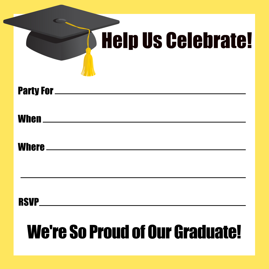 Free Printable Graduation Party Invitations | Graduation Party throughout Free Printable Graduation Party Invitations