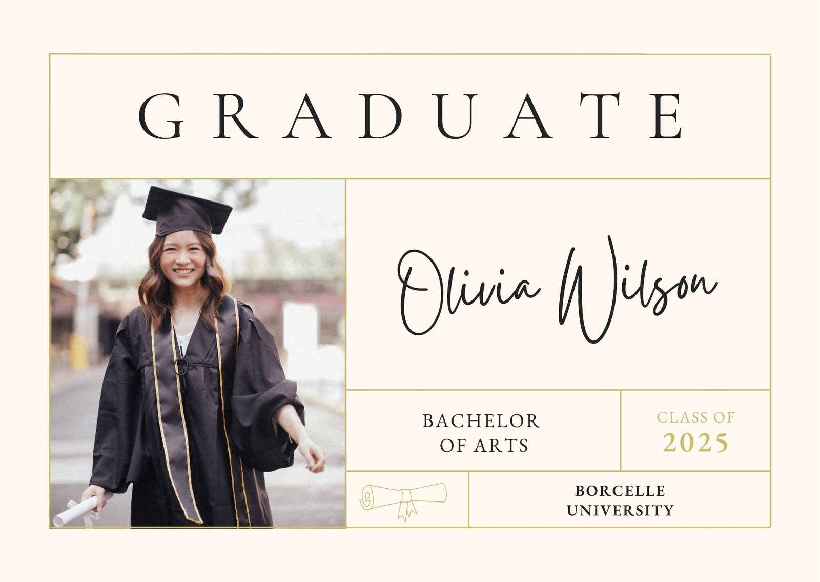 Free Printable Graduation Postcard Templates | Canva with Free Printable Graduation Cards 2025