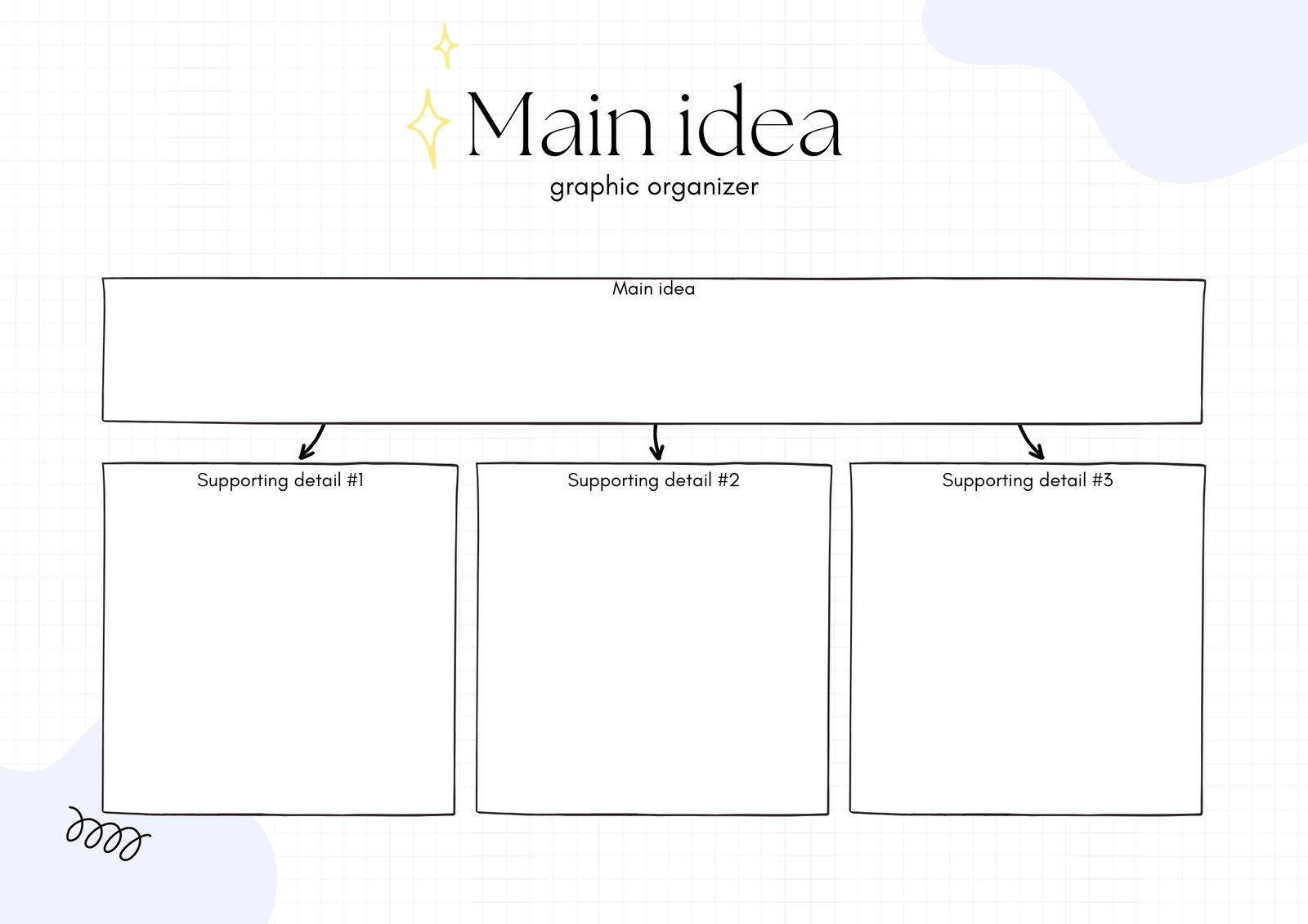 Free Printable Graphic Organizer Templates To Customize | Canva pertaining to Free Printable Main Idea Graphic Organizer