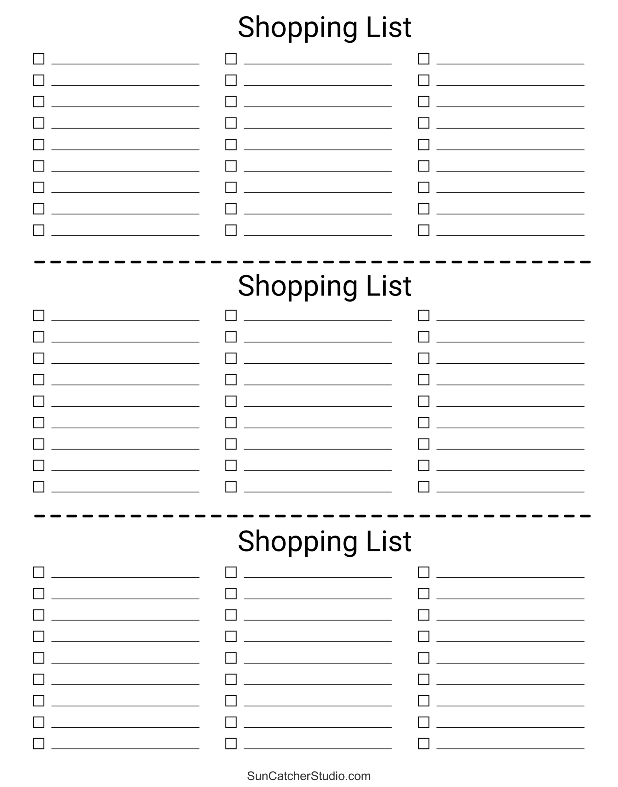 Free Printable Grocery List Templates (Pdf): Shopping Lists – Diy pertaining to Free Printable Grocery List