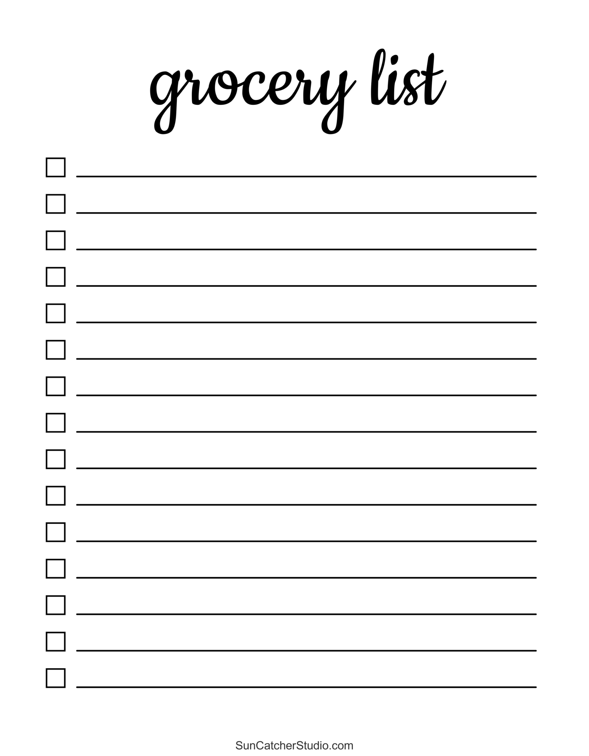 Free Printable Grocery List Templates (Pdf): Shopping Lists – Diy with regard to Free Printable Shopping List