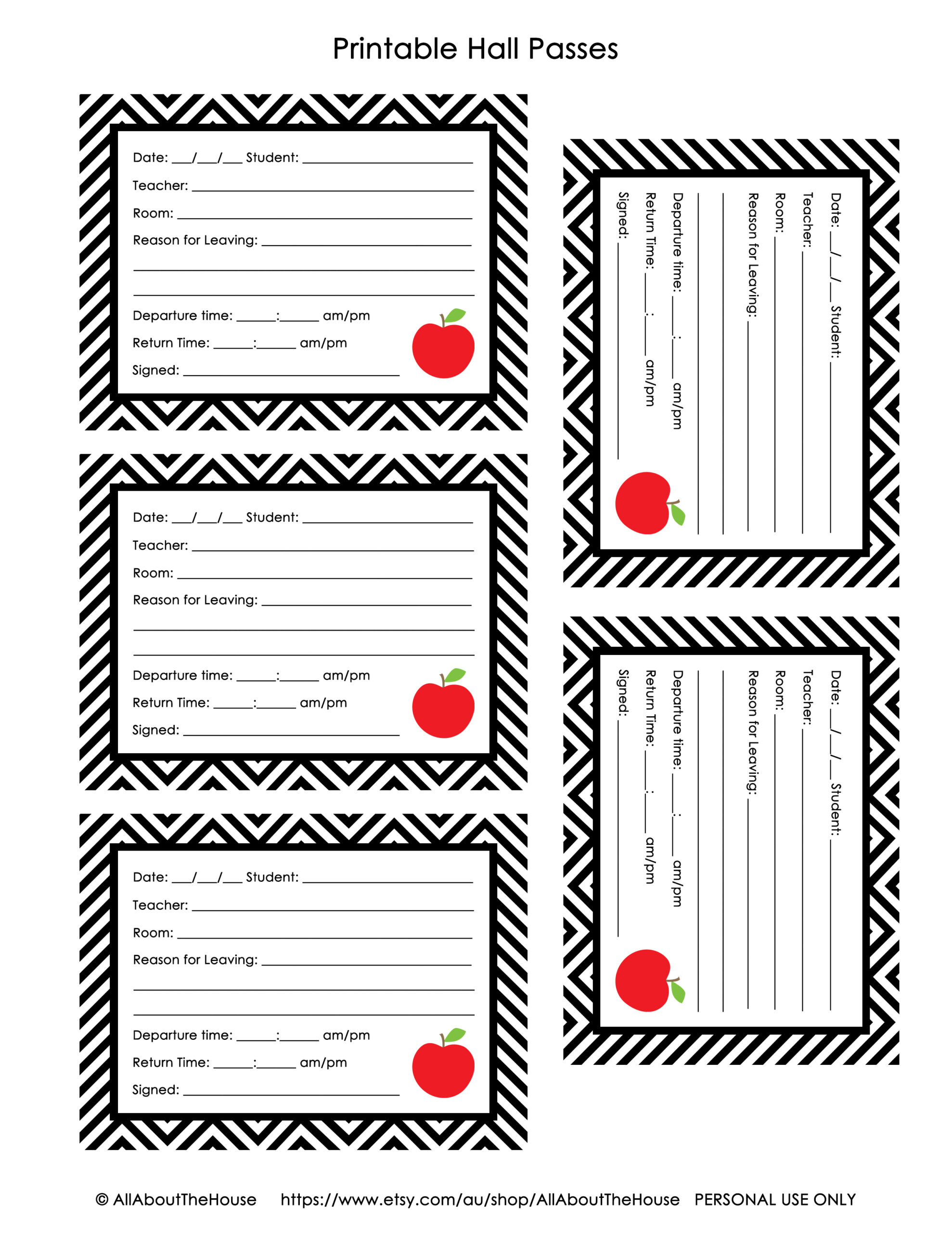 Free Printable Hall Pass And Supply Alert Cards | Allaboutthehouse regarding Free Printable Hall Pass Template