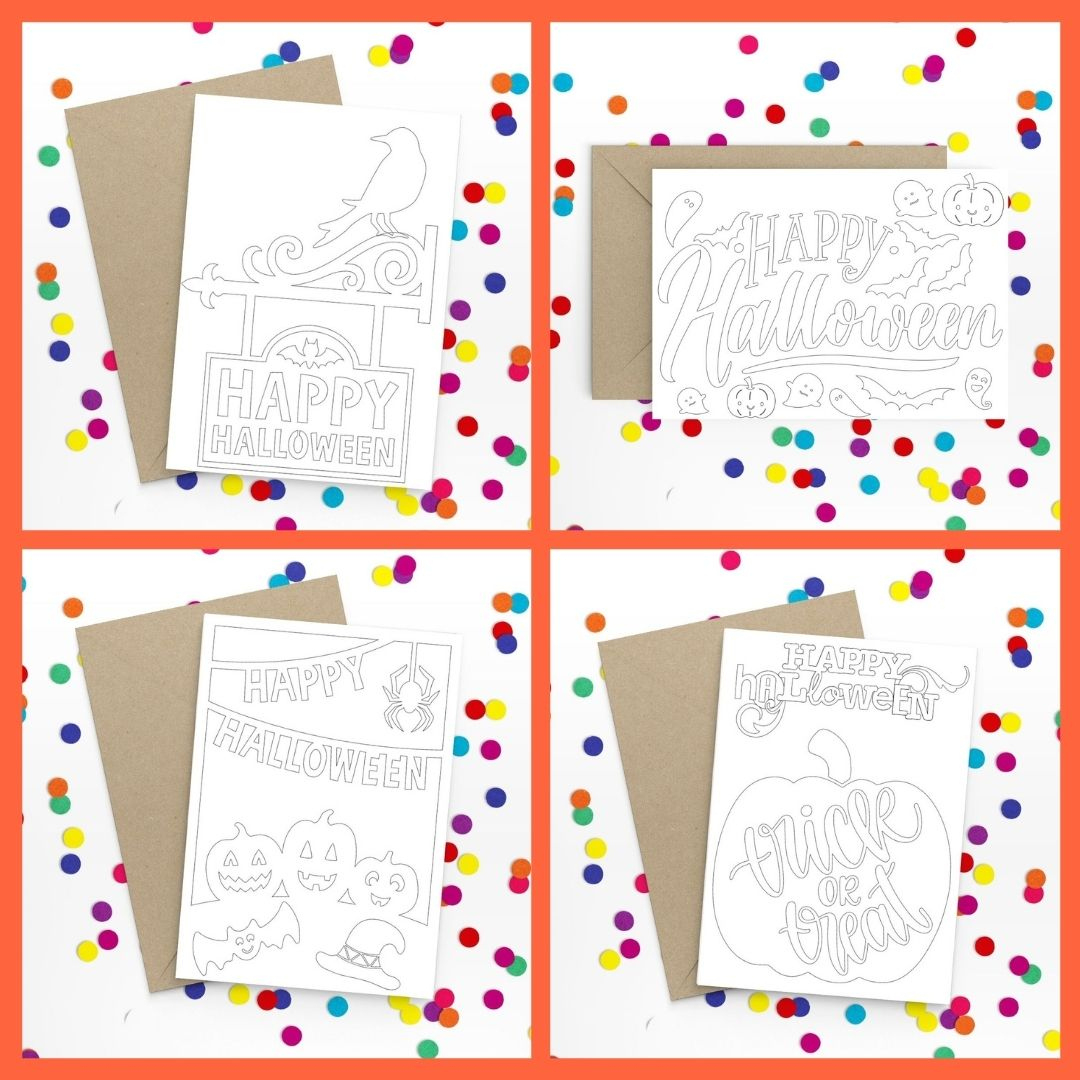 Free Printable Halloween Cards To Colour | Mum In The Madhouse for Printable Halloween Cards To Color For Free