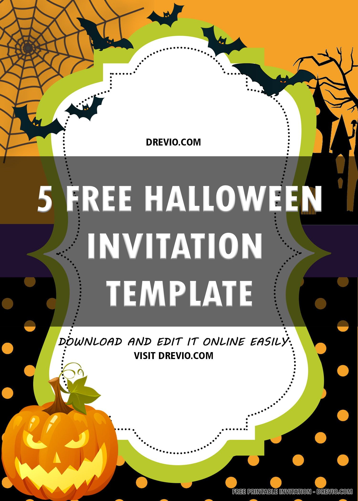 Free Printable Halloween Invitation Templates | Printable for Free Printable Halloween Birthday Party Invitations