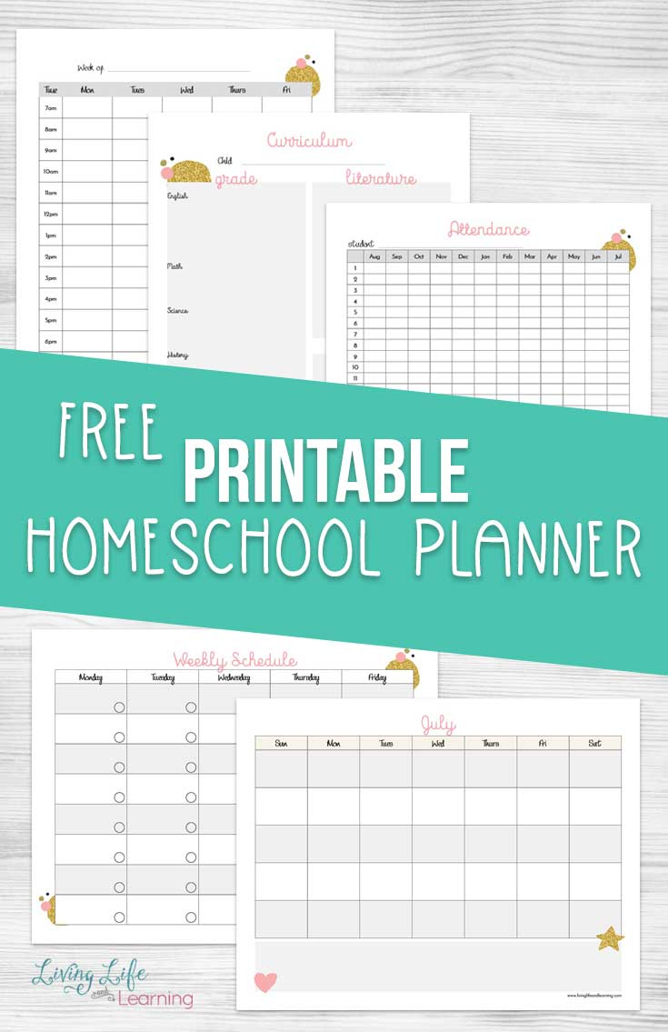 Free Printable Homeschool Planner for Free Printable Homeschool Curriculum