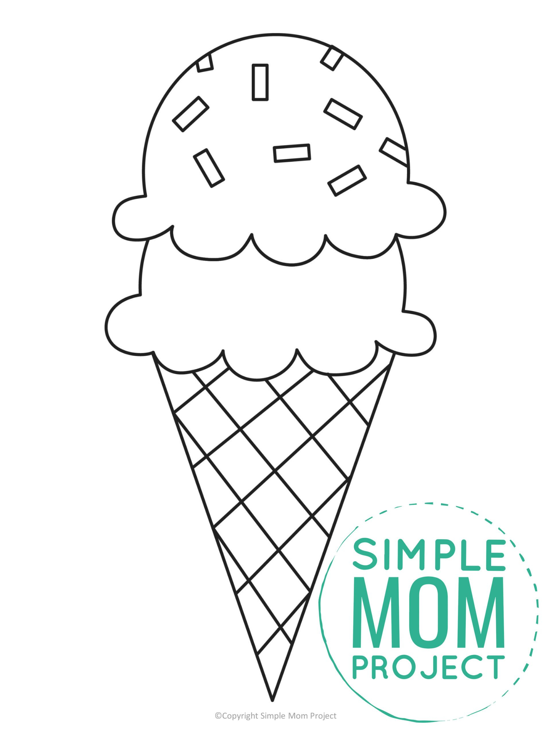 Free Printable Ice Cream Cone Template intended for Ice Cream Cone Template Free Printable