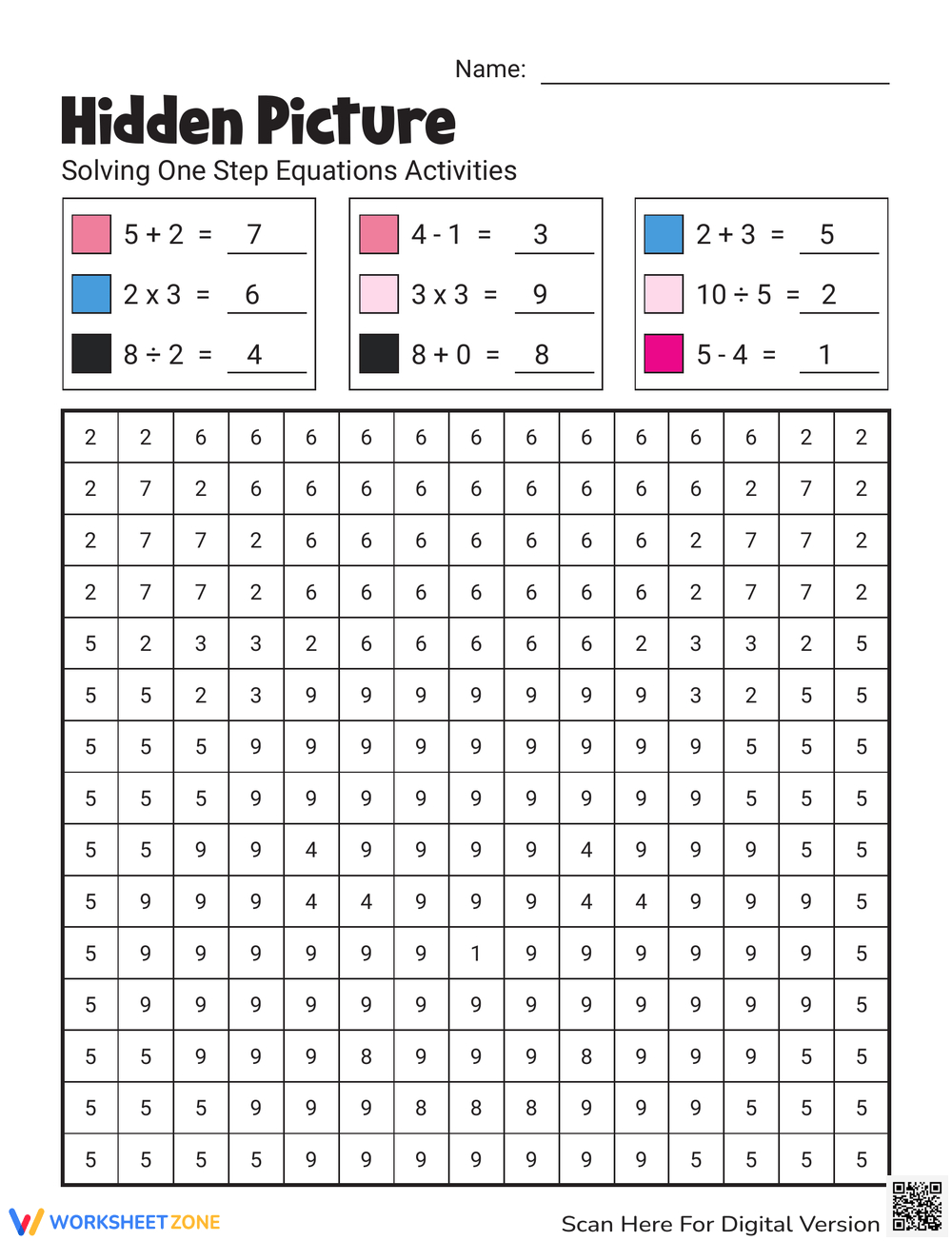 Free Printable &amp; Interactive Mystery Picture Worksheets for Free Printable Math Mystery Picture Worksheets