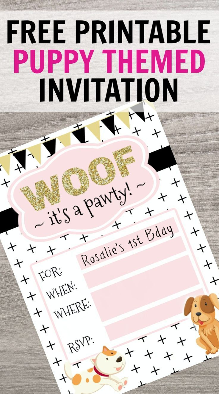 Free Printable Invitation For Puppy-Themed Party - Six Clever within Free Printable Puppy Dog Birthday Invitations