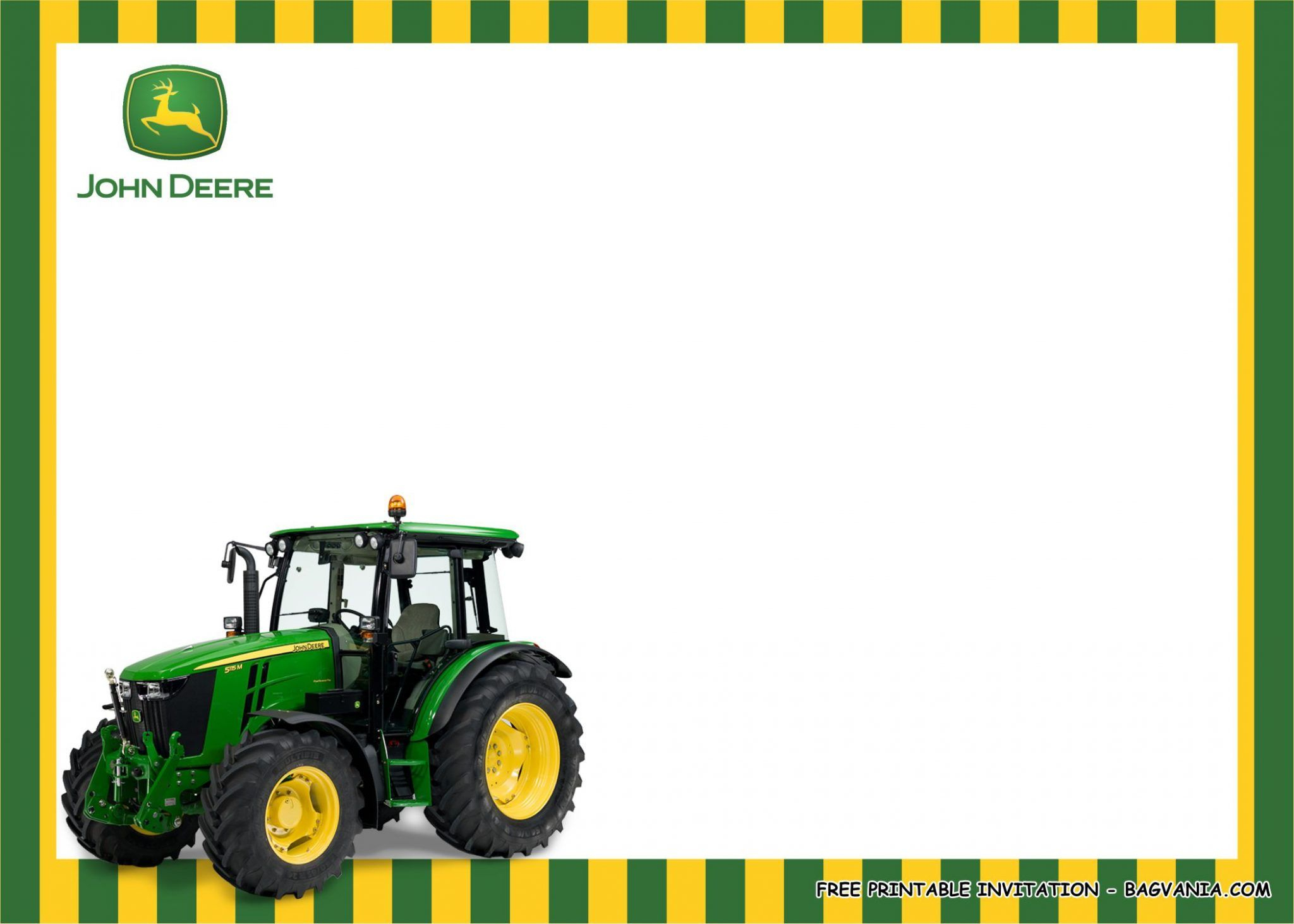 Free Printable) – John Deere Birthday Party Kits Template – Free with Free Printable John Deere Birthday Invitations