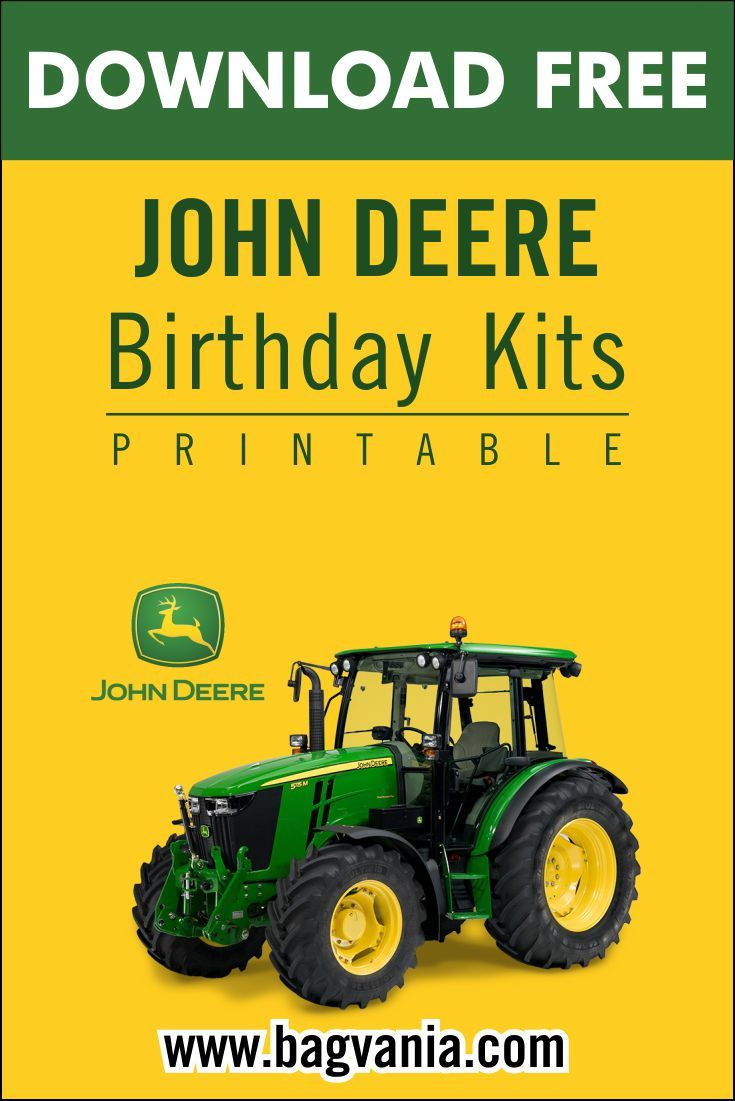 Free Printable) - John Deere Birthday Party Kits Template | John inside Free Printable John Deere Birthday Invitations