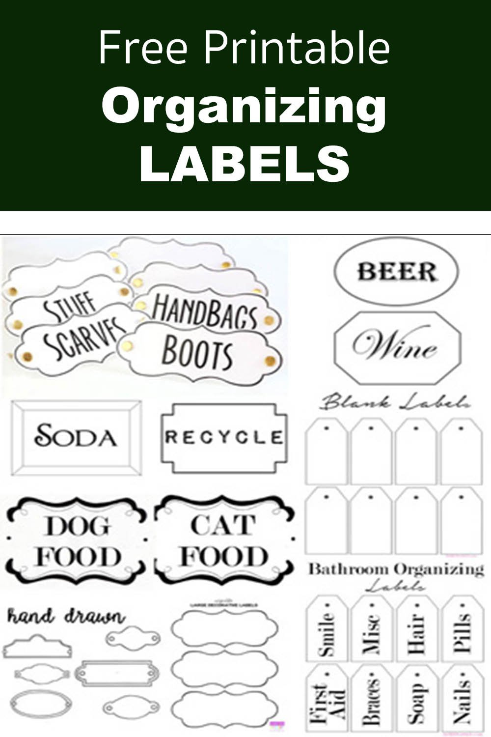 Free Printable Labels To Organize Your Stuff - In My Own Style pertaining to Fancy Labels Printable Free