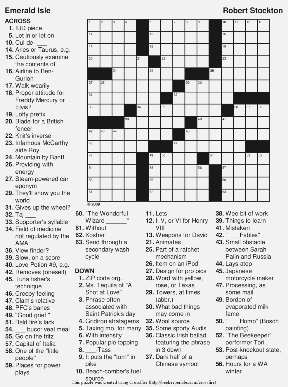 Free Printable Large Print Crossword Puzzles | Free Printable pertaining to Free Daily Online Printable Crossword Puzzles