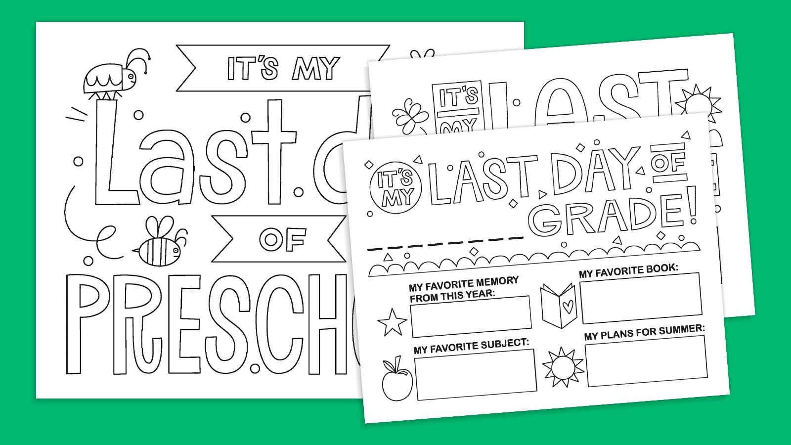 Free Printable Last Day Of School Signs - Weareteachers for Free Last Day Of School Printables