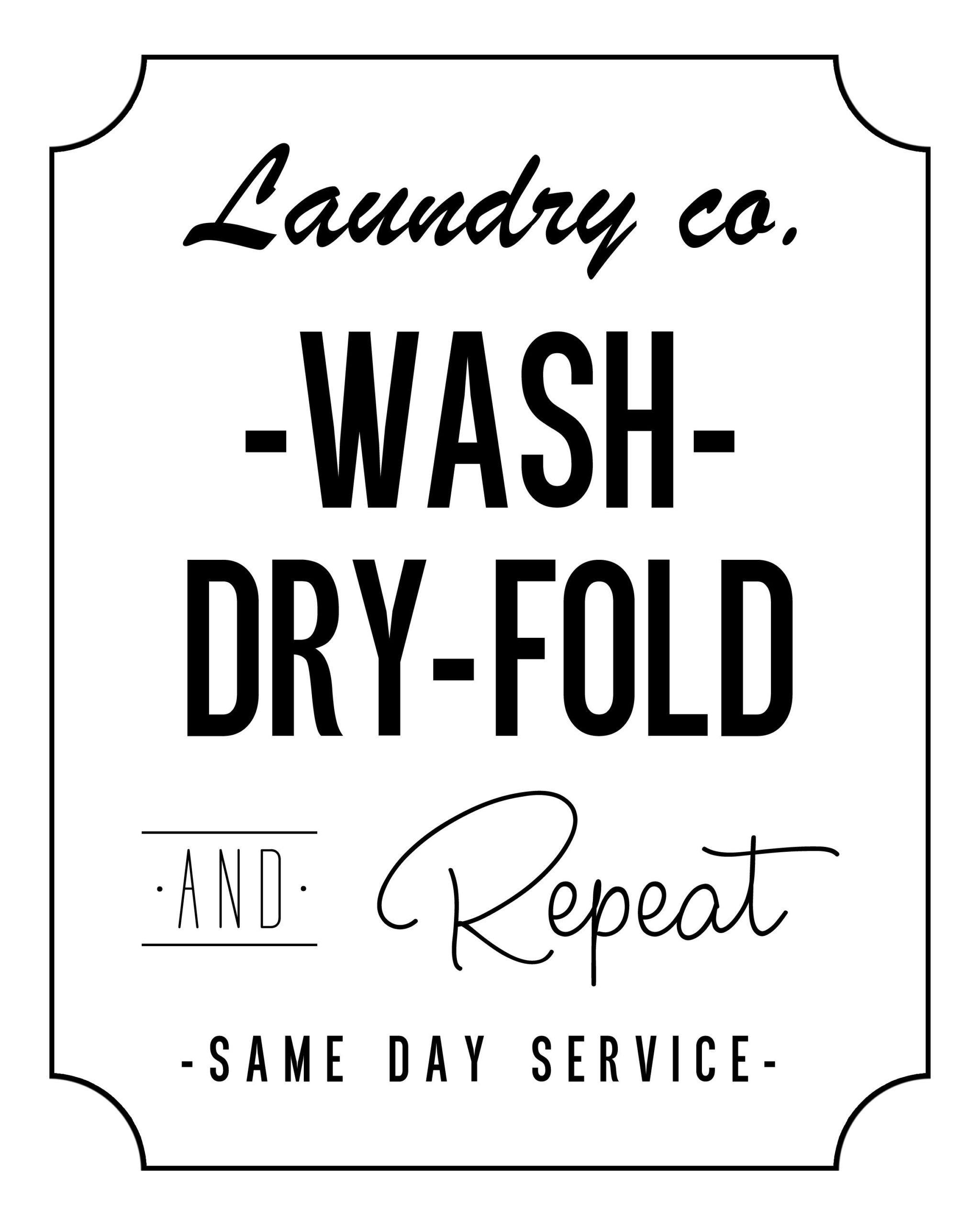 Free Printable Laundry Room Wall Art | The Cottage Market with Free Printable Laundry Room Signs